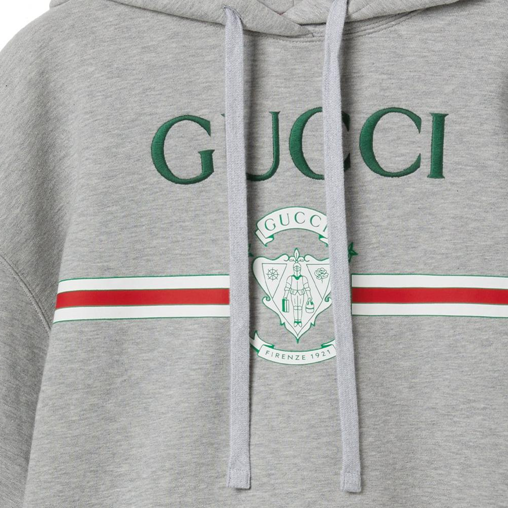 Cheap (W) 구찌 SS25 그레이 로고 반팔 스웨트셔츠 815988-XJG5F-1056