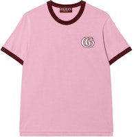 (Women) Gucci SS25 Pink Logo Print Crew Neck Regular Fit T-Shirt 818787-XJG5A-5658 (Women) Gucci SS25 Pink Logo Print Crew Neck Regular Fit T-Shirt 818787-XJG5A-5658
