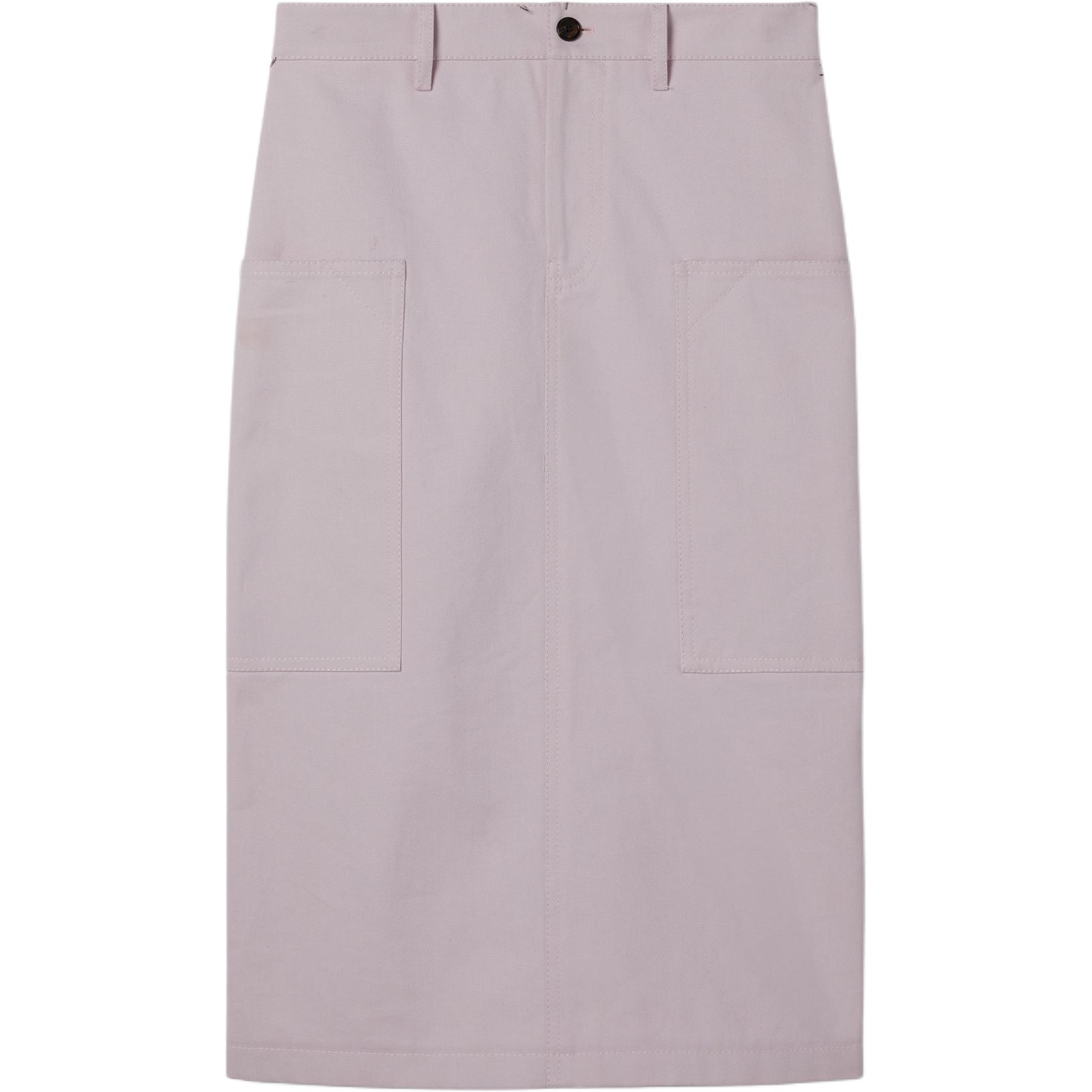 (Women) GUCCI SS25 Solid Color Embroidered Belt Midi Casual Dress Women Light Pink 817067-Z7AHS-5589