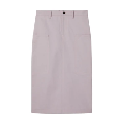 (Women) GUCCI SS25 Solid Color Embroidered Belt Midi Casual Dress Women Light Pink 817067-Z7AHS-5589
