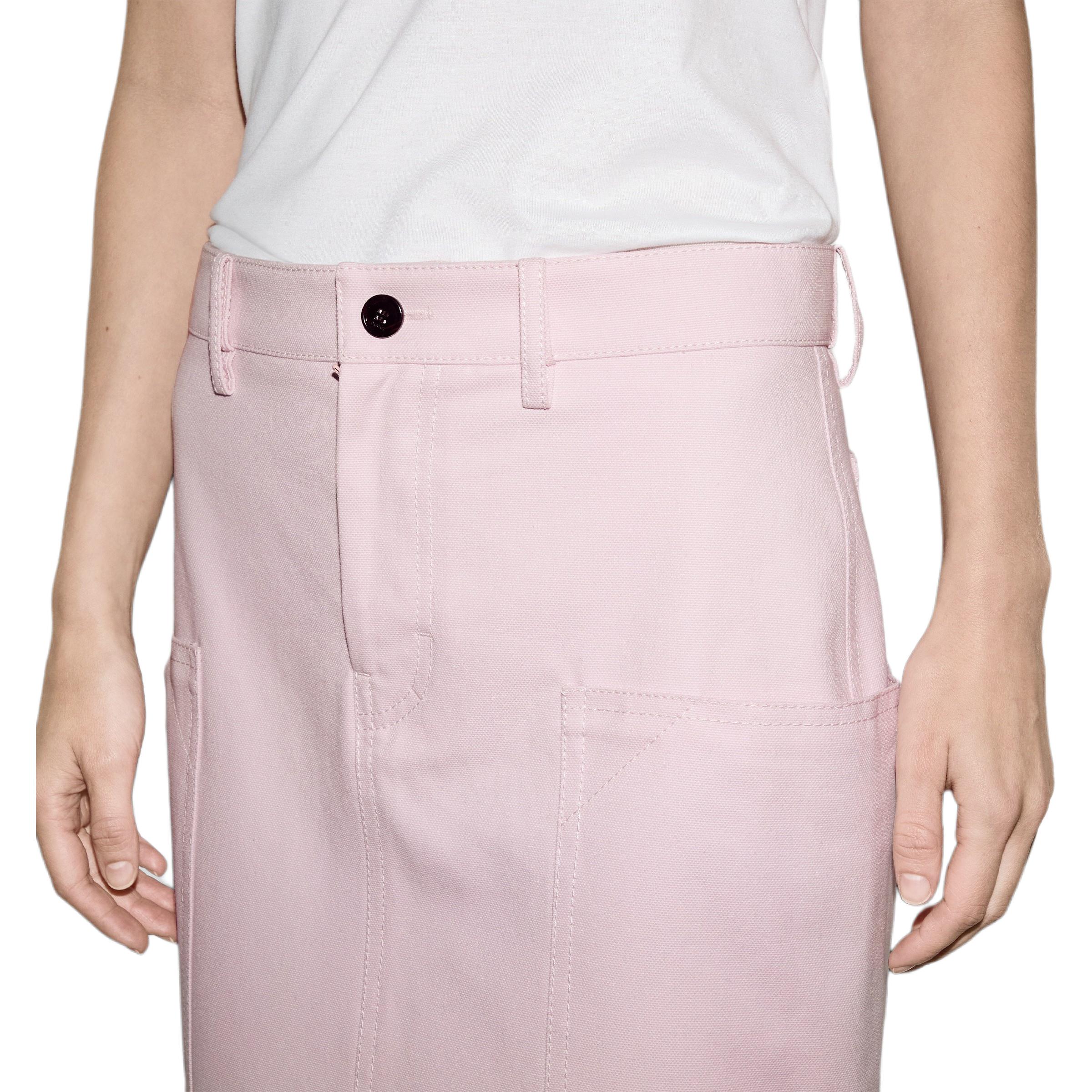 (Women) GUCCI SS25 Solid Color Embroidered Belt Midi Casual Dress Women Light Pink 817067-Z7AHS-5589 圖 6