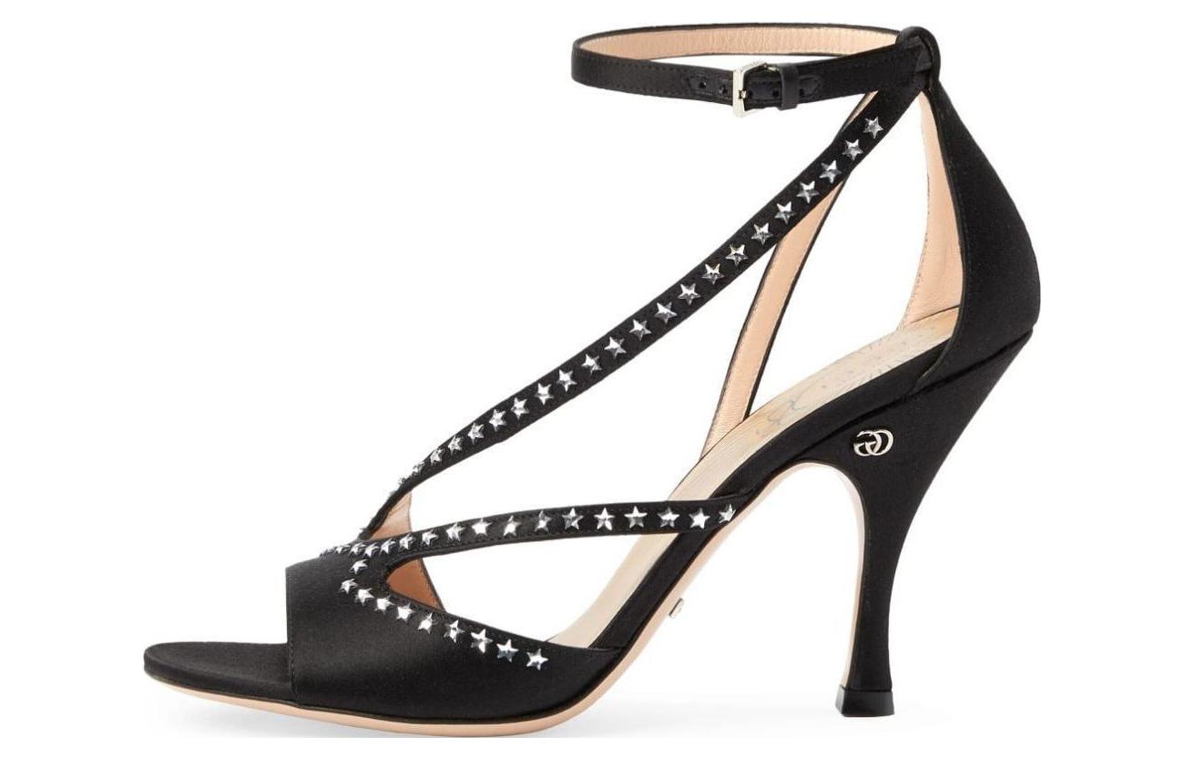 (Women) Gucci Star-embellished GG (95mm) Sandals Black 723432-KND90-1000