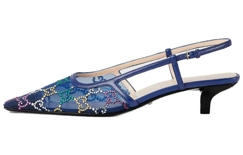 (Women) Gucci Stiletto 'Fashion Pointed Blue 3.5cm' 746033-FAB1M-4343