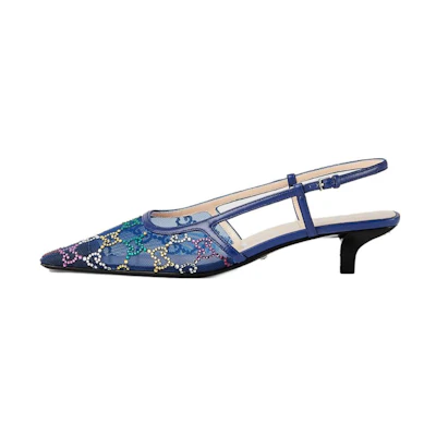 (W) Gucci Stiletto 'Fashion Pointed Blue 3.5cm'