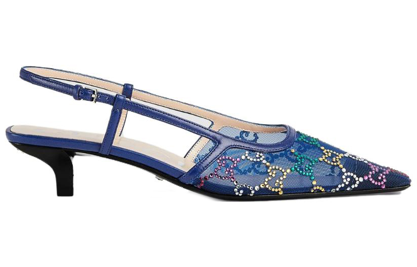 Order (W) Gucci Stiletto 'Puntiagudo Azul Moda 3.5cm' 746033-FAB1M-4343