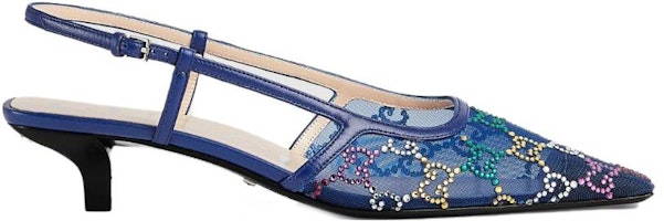 (W) Gucci 高跟鞋 '时尚尖头蓝色 3.5cm' 746033-FAB1M-4343 Order (W) Gucci 高跟鞋 '时尚尖头蓝色 3.5cm' 746033-FAB1M-4343