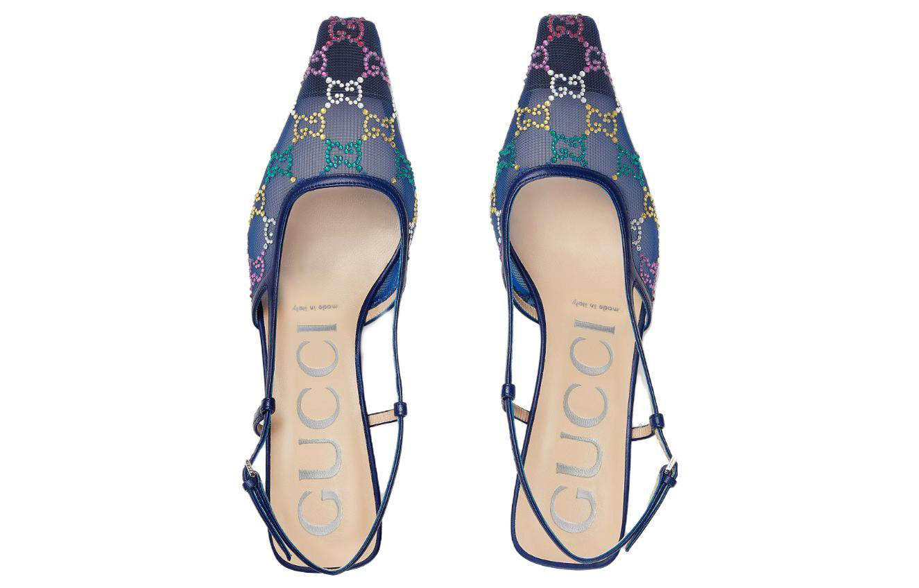 Lookbook (W) Gucci Stiletto 'Puntiagudo Azul Moda 3.5cm' 746033-FAB1M-4343