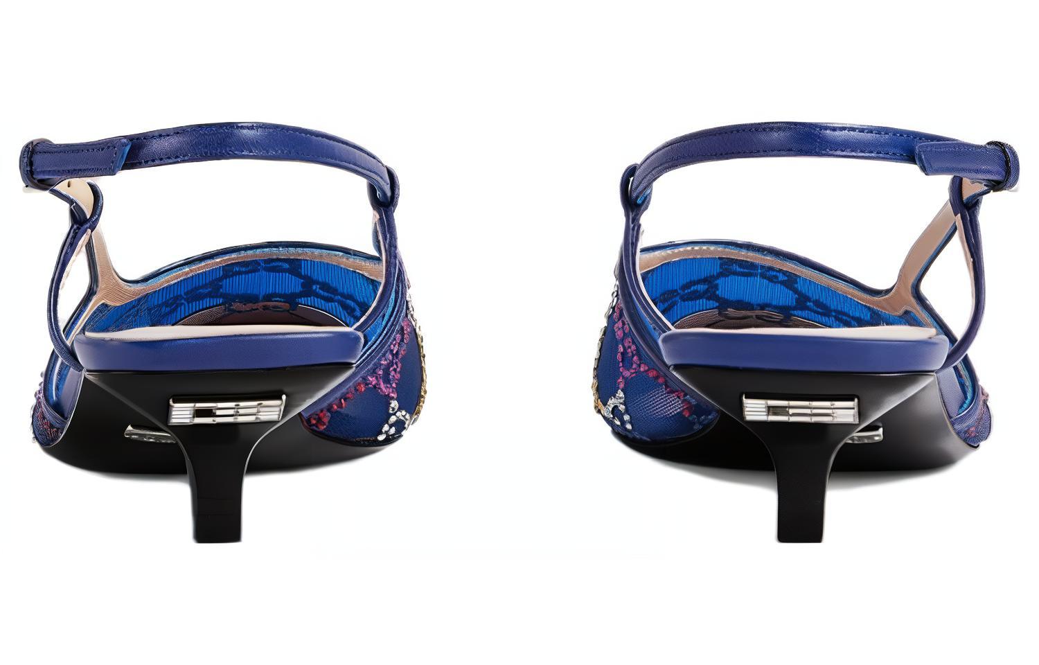 Shop (W) Gucci Stiletto 'Puntiagudo Azul Moda 3.5cm' 746033-FAB1M-4343