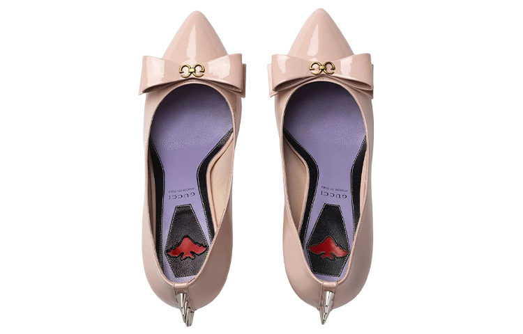 Lookbook (W) Gucci Stiletto Tumit Tinggi 'Kulit Patent Nude' 549666-BNC00-5909