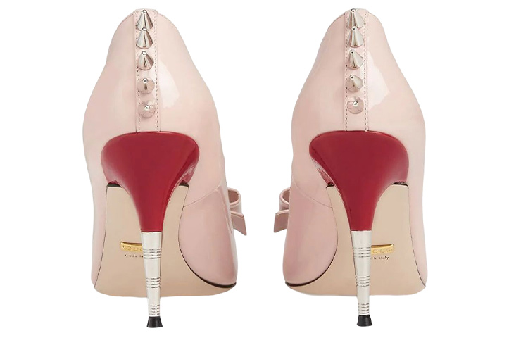 Shop (W) Gucci Stiletto Tumit Tinggi 'Kulit Patent Nude' 549666-BNC00-5909