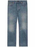(Women) Gucci Straight-Leg Jeans in Blue 628919-XDBOJ-4011 (Women) Gucci Straight-Leg Jeans in Blue 628919-XDBOJ-4011