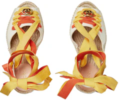Lookbook (W) Talon Sandale Gucci Strappy Toe ''Jaune Beige'' 739167-FABR0-9197