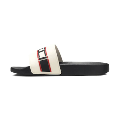 (W) Gucci Stripe Rubber Slide 'Ecru'