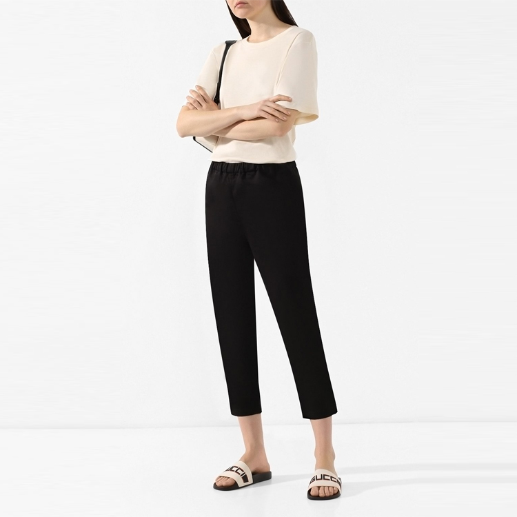 Details for GUCCI 古馳 條紋橡膠拖鞋 女款 米白色