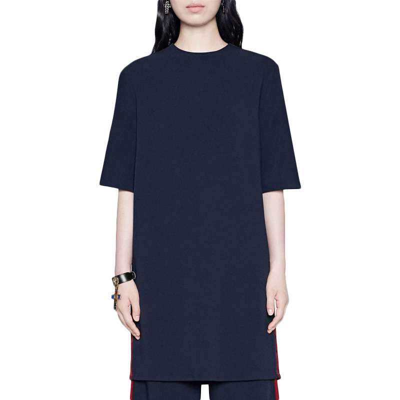 (Women) GUCCI Striped Loose Fit Short Sleeve Dress in Dark Blue 528977-KR01-4755 圖 3