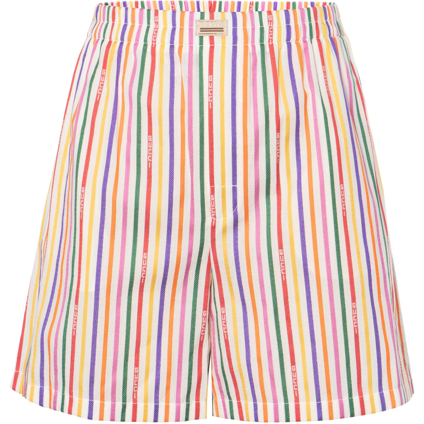 (Women) Gucci Striped Print Mid-Rise Denim Shorts Women SS23 755488-ZAMEV-9192