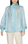 Lookbook (Women) GUCCI Striped Ruffled Lantern Sleeve Blouse Women’s Light Blue Shirt 747969-ZAML0-4394
