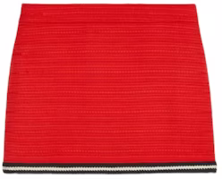 (Women) Gucci Striped Trim Zip Closure Casual Mini Skirt Bright Red 774516-ZAO5D-6349 (Women) Gucci Striped Trim Zip Closure Casual Mini Skirt Bright Red 774516-ZAO5D-6349