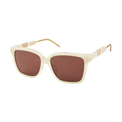 (Women) GUCCI Stylish Comfortable Square Beige Sunglasses for Women with Acetate Frame. gg0599sa-005