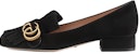 (W) Gucci Suede Tumit Rendah 'Hitam' 453480-C2000-1000