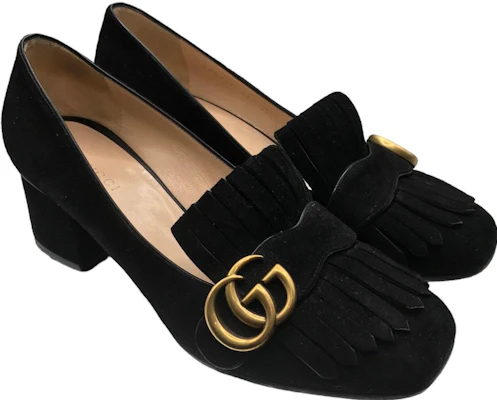 (W) Gucci Suede Tumit Rendah 'Hitam' 453480-C2000-1000 Shop (W) Gucci Suede Tumit Rendah 'Hitam' 453480-C2000-1000