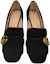 Purchase (W) Gucci Suede Tumit Rendah 'Hitam' 453480-C2000-1000