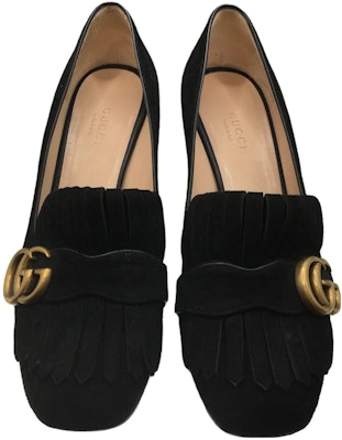 (Women) Gucci Suede Low-Heel 'Black' 453480-C2000-1000 Purchase (Women) Gucci Suede Low-Heel 'Black' 453480-C2000-1000