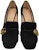 (W) Gucci Suede Tumit Rendah 'Hitam' 453480-C2000-1000