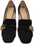 Purchase (W) Gucci Suede Tumit Rendah 'Hitam' 453480-C2000-1000