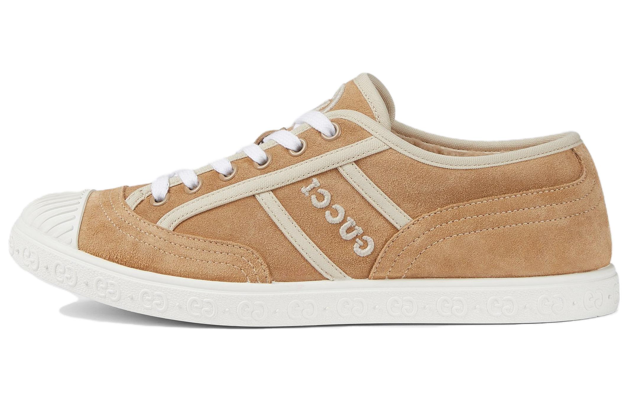 (W) Gucci Suede Low-Top Sneaker 'Beige CMFT Casual'
