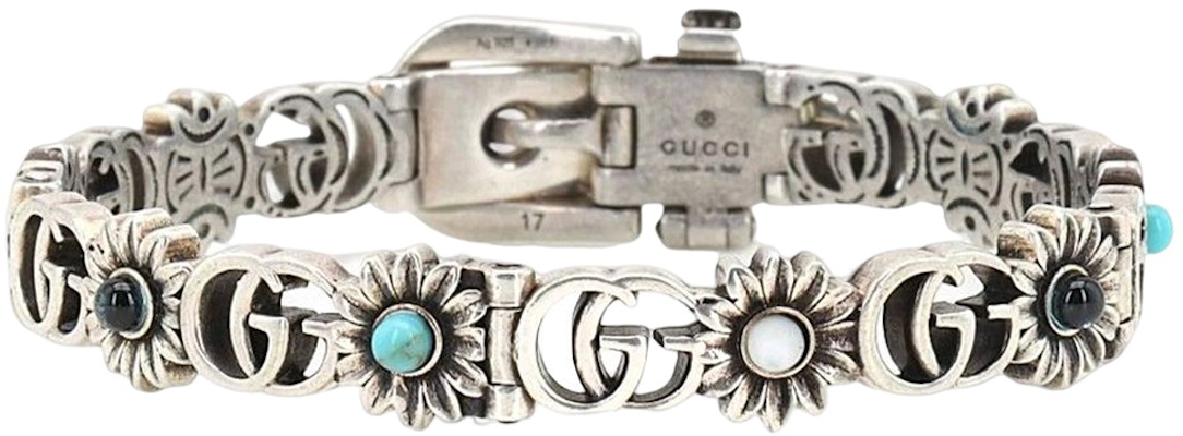 (W) GUCCI Gelang Metal Double G Bunga Matahari Perak Wanita. Gucci-SZ220823-01 Order (W) GUCCI Gelang Metal Double G Bunga Matahari Perak Wanita. Gucci-SZ220823-01