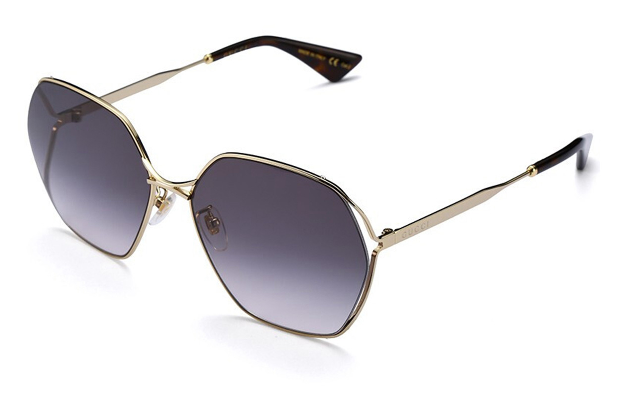 (Women) GUCCI Sunglasses - Gold Frame, Gradient Grey Lenses GG0818SA-001 63 圖 2