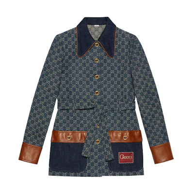(Women) Gucci Sustainable Organic Denim Jacket for Women Deep Blue 652658-XDBIP-4266