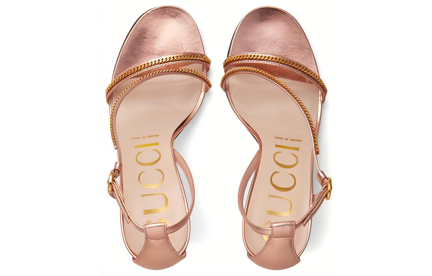 Lookbook (W) Gucci Sylvie Cadena 'Sandalia de Tacón Alto Metálico Rosa' 659198-B8B00-5702