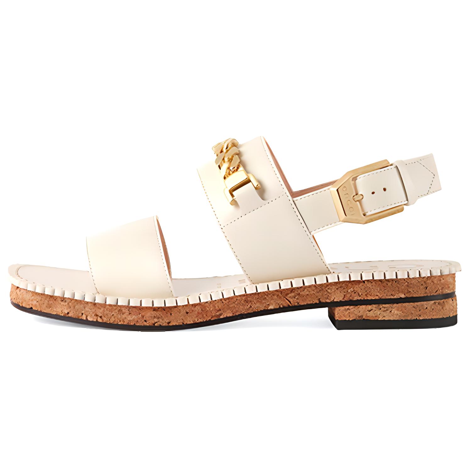 (Women) Gucci Sylvie Chain 'White Fashion Sandal' 655557-A3N00-9022