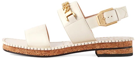 (Women) Gucci Sylvie Chain 'White Fashion Sandal' 655557-A3N00-9022 (Women) Gucci Sylvie Chain 'White Fashion Sandal' 655557-A3N00-9022