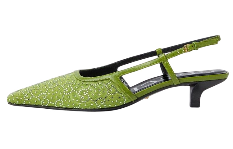 (Women) Gucci T-Strap High Heels 'Green' 727432-9W840-3506