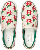 Lookbook GUCCI古馳 Tennis 1977 蘋果印花 低筒 時尚板鞋 女款 白色