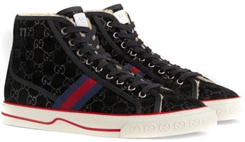 (W) Gucci Tennis 1977 'Hitam Suede' 649327-UJ510-1076 Lookbook (W) Gucci Tennis 1977 'Hitam Suede' 649327-UJ510-1076