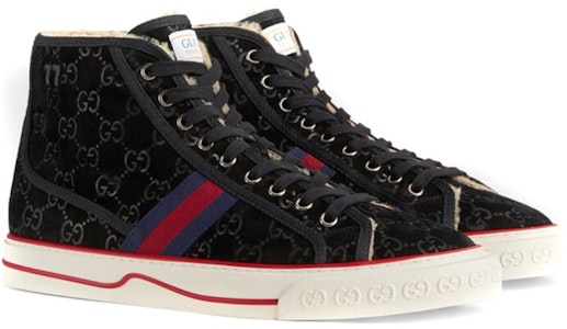 (W) Gucci Tennis 1977 'Suede Hitam' 649327-UJ510-1076 Lookbook (W) Gucci Tennis 1977 'Suede Hitam' 649327-UJ510-1076