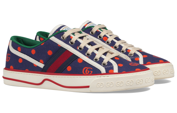 (W) Gucci Tennis 1977 with Web Polka Dot Print 'Blue Orange' 圖 2