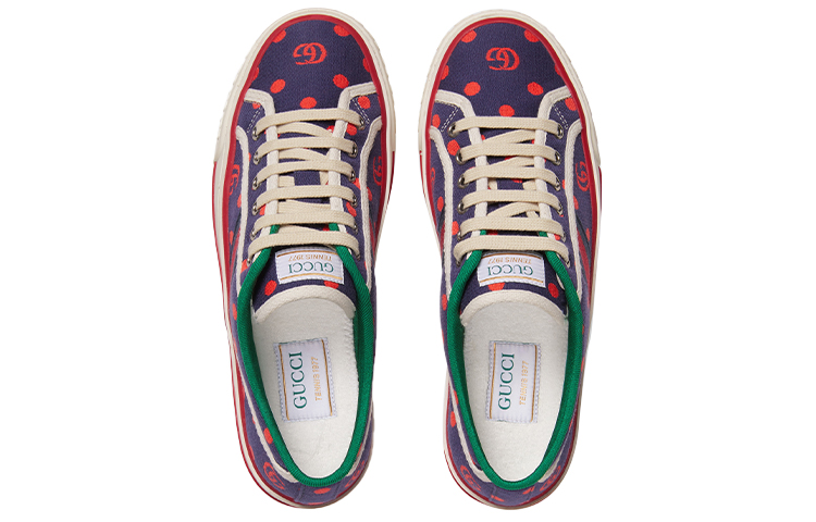 (W) Gucci Tennis 1977 with Web Polka Dot Print 'Blue Orange' 圖 3