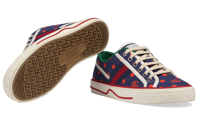 (W) Gucci Tennis 1977 with Web Polka Dot Print 'Blue Orange' 圖 5