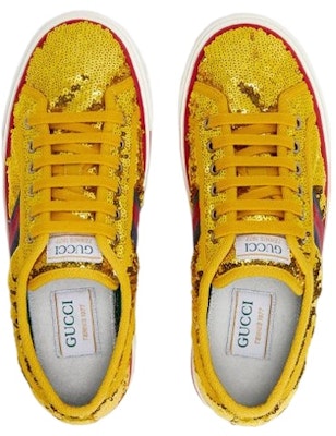 (Women) Gucci Tennis 1977 'Gold Sequin Satin' 646438-2MO10-8060 Lookbook (Women) Gucci Tennis 1977 'Gold Sequin Satin' 646438-2MO10-8060