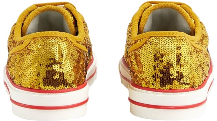 (Women) Gucci Tennis 1977 'Gold Sequin Satin' 646438-2MO10-8060 Shop (Women) Gucci Tennis 1977 'Gold Sequin Satin' 646438-2MO10-8060
