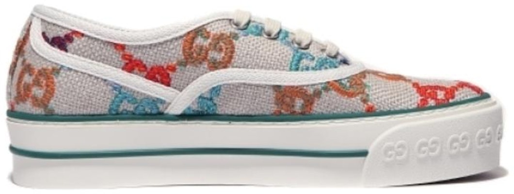 (Women) Gucci Tennis 1977 GG Embroidered Logo 'Grey Multicolor' 659950-UFT60-8469 Order (Women) Gucci Tennis 1977 GG Embroidered Logo 'Grey Multicolor' 659950-UFT60-8469