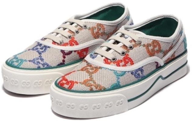 (Women) Gucci Tennis 1977 GG Embroidered Logo 'Grey Multicolor' 659950-UFT60-8469 Lookbook (Women) Gucci Tennis 1977 GG Embroidered Logo 'Grey Multicolor' 659950-UFT60-8469