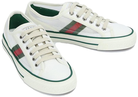 (Women) Gucci Tennis 1977 Low Top Sneaker 'White Green' 663578-2UX10-9070 Lookbook (Women) Gucci Tennis 1977 Low Top Sneaker 'White Green' 663578-2UX10-9070