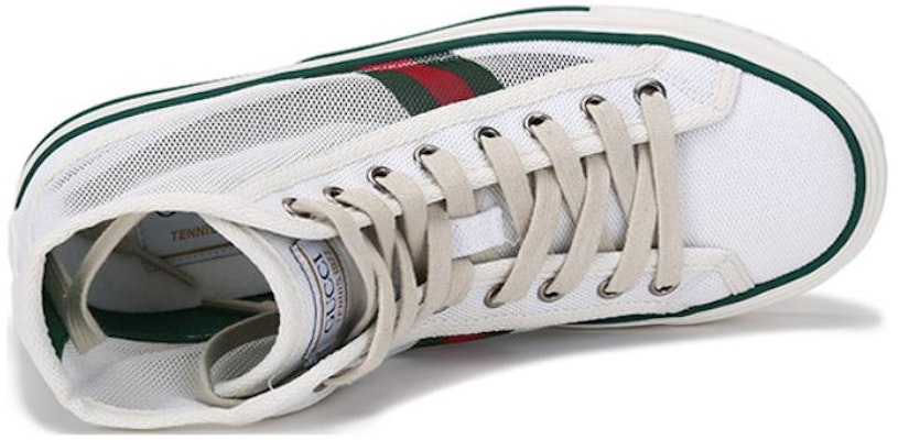 (Women) Gucci Tennis 1977 High 'White Green Red' 663579-2WB10-9070 Details for (Women) Gucci Tennis 1977 High 'White Green Red' 663579-2WB10-9070