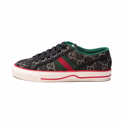 (W) Gucci Tennis 1977 GG Logo Black Multi